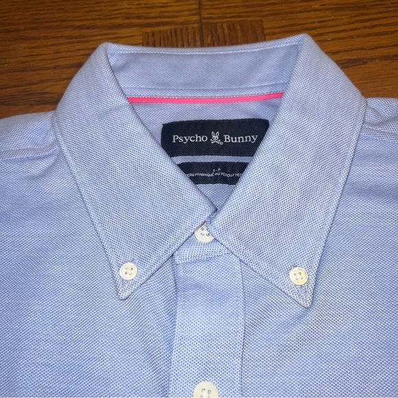 Psycho Bunny Men's Astor Long Sleeve Pima Cotton Pique Button Shirt Sz S Casual - Picture 7 of 13